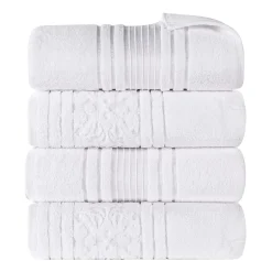 SUPERIOR® Sadie Zero Twist Jacquard Solid Cotton 4-pc. Quick Dry Bath Towel Set