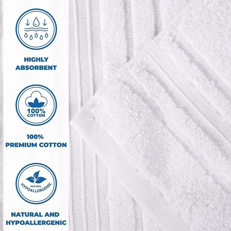 SUPERIOR® Sadie Zero Twist Jacquard Solid Cotton 4-pc. Quick Dry Bath Towel Set