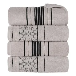 SUPERIOR® Sadie Zero Twist Jacquard Solid Cotton 4-pc. Quick Dry Bath Towel Set