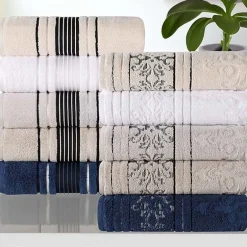 SUPERIOR® Sadie Zero Twist Jacquard Solid Cotton 4-pc. Quick Dry Bath Towel Set