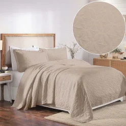 SUPERIOR® Serenity Cotton Matelasse Textured Jacquard Bedspread with Shams