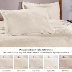 SUPERIOR® Serenity Cotton Matelasse Textured Jacquard Bedspread with Shams