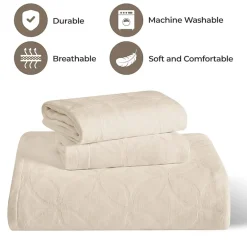 SUPERIOR® Serenity Cotton Matelasse Textured Jacquard Bedspread with Shams
