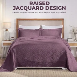 SUPERIOR® Serenity Cotton Matelasse Textured Jacquard Bedspread with Shams