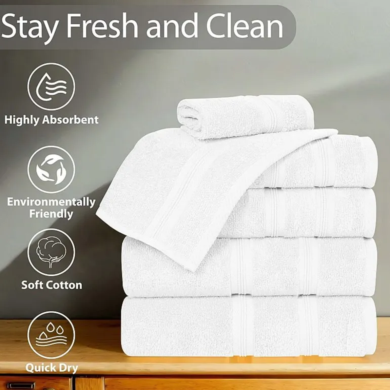 SUPERIOR® Smart Dry Cotton 8-pc. Quick Dry Bath Towel Set