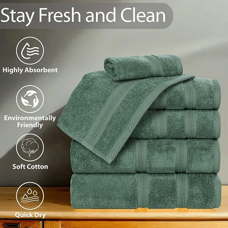 SUPERIOR® Smart Dry Cotton 8-pc. Quick Dry Bath Towel Set