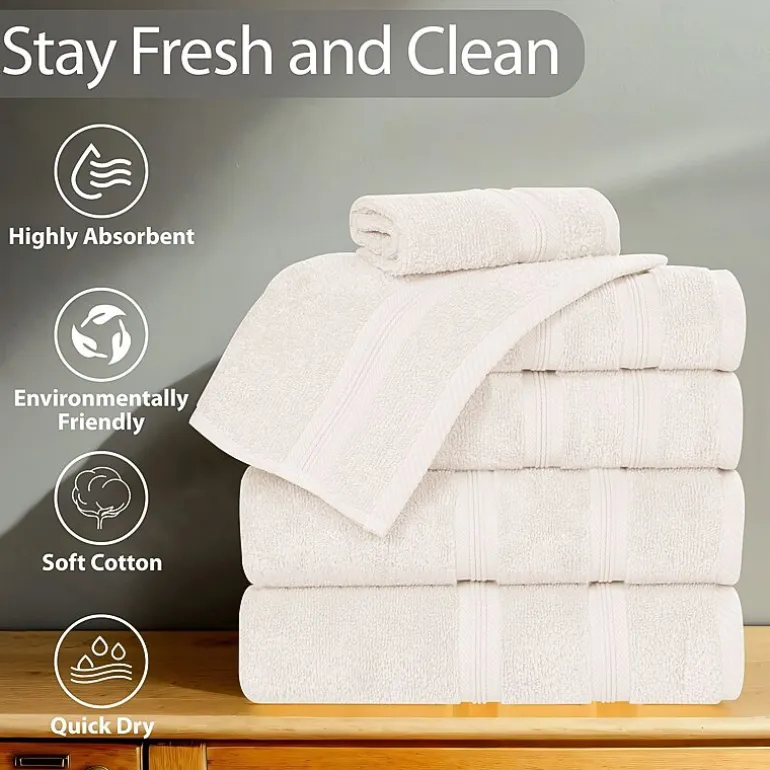 SUPERIOR® Smart Dry Cotton 8-pc. Quick Dry Bath Towel Set