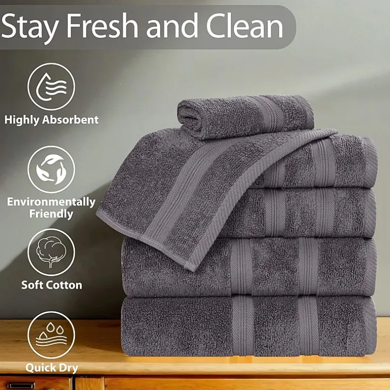 SUPERIOR® Smart Dry Cotton 8-pc. Quick Dry Bath Towel Set