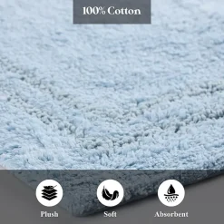 SUPERIOR® Solid Cotton 2-Pc Bath Rug