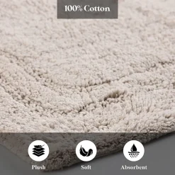 SUPERIOR® Solid Cotton 2-Pc Bath Rug