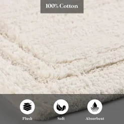 SUPERIOR® Solid Cotton 2-Pc Bath Rug