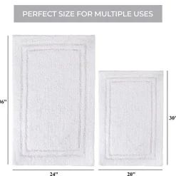 SUPERIOR® Solid Cotton 2-Pc Bath Rug