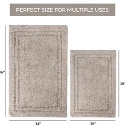 SUPERIOR® Solid Cotton 2-Pc Bath Rug