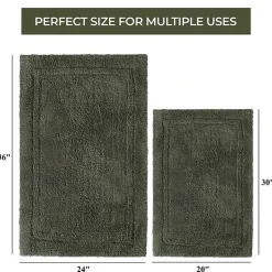 SUPERIOR® Solid Cotton 2-Pc Bath Rug