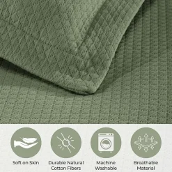 SUPERIOR® Solitaire Diamond Matelasse Geometric Jacquard Bedspread