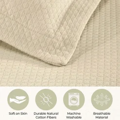 SUPERIOR® Solitaire Diamond Matelasse Geometric Jacquard Bedspread