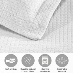 SUPERIOR® Solitaire Diamond Matelasse Geometric Jacquard Bedspread