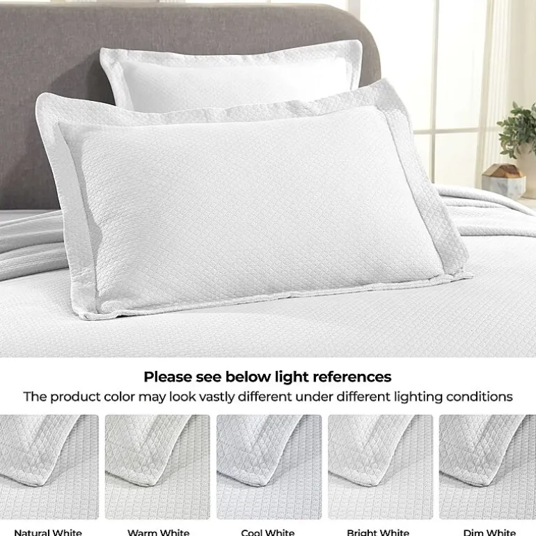 SUPERIOR® Solitaire Diamond Matelasse Geometric Jacquard Bedspread