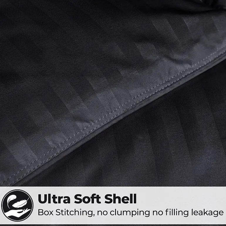 SUPERIOR® Striped All Season Plush Reversible Down Alternative Hypoallergenic Comforter