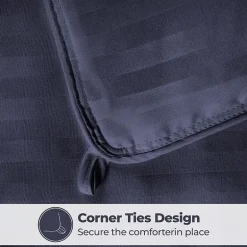 SUPERIOR® Striped All Season Plush Reversible Down Alternative Hypoallergenic Comforter