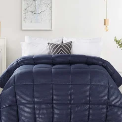 SUPERIOR® Striped All Season Plush Reversible Down Alternative Hypoallergenic Comforter