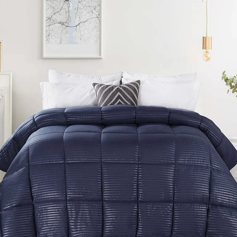 SUPERIOR® Striped All Season Plush Reversible Down Alternative Hypoallergenic Comforter