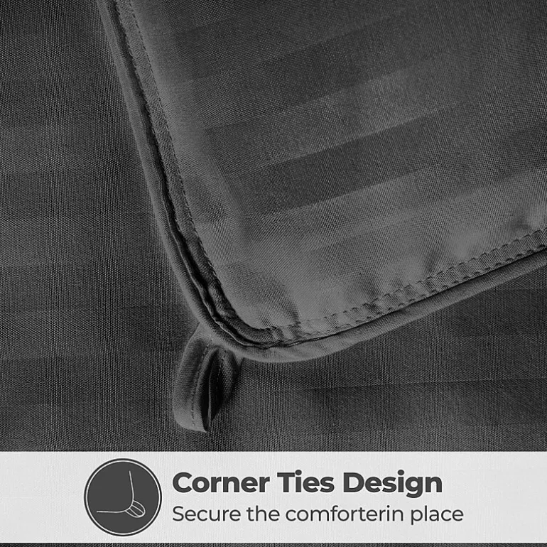 SUPERIOR® Striped All Season Plush Reversible Down Alternative Hypoallergenic Comforter