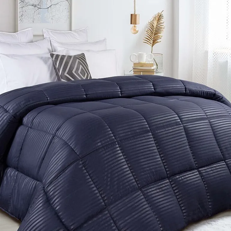 SUPERIOR® Striped All Season Plush Reversible Down Alternative Hypoallergenic Comforter