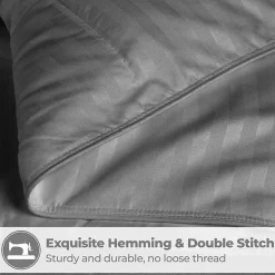 SUPERIOR® Striped All Season Plush Reversible Down Alternative Hypoallergenic Comforter