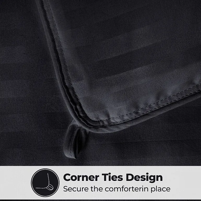 SUPERIOR® Striped All Season Plush Reversible Down Alternative Hypoallergenic Comforter