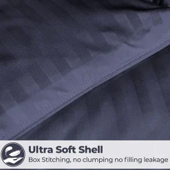 SUPERIOR® Striped All Season Plush Reversible Down Alternative Hypoallergenic Comforter