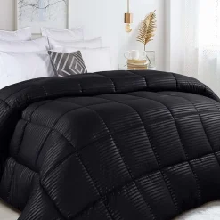 SUPERIOR® Striped All Season Plush Reversible Down Alternative Hypoallergenic Comforter