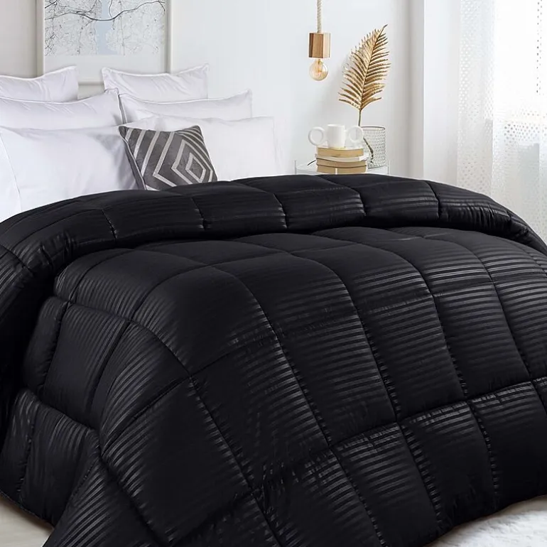 SUPERIOR® Striped All Season Plush Reversible Down Alternative Hypoallergenic Comforter