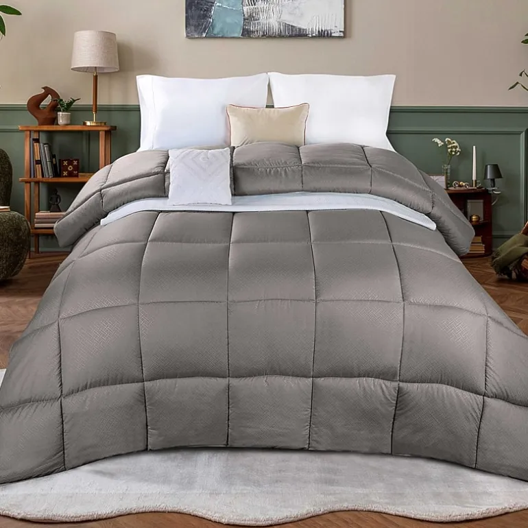 SUPERIOR® Striped All Season Plush Reversible Down Alternative Hypoallergenic Comforter