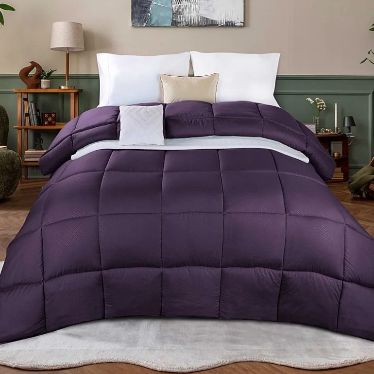 SUPERIOR® Striped All Season Plush Reversible Down Alternative Hypoallergenic Comforter