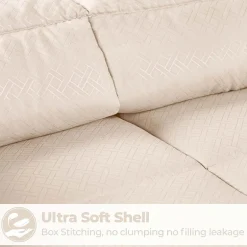 SUPERIOR® Striped All Season Plush Reversible Down Alternative Hypoallergenic Comforter