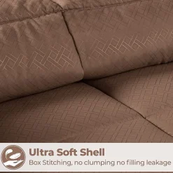 SUPERIOR® Striped All Season Plush Reversible Down Alternative Hypoallergenic Comforter