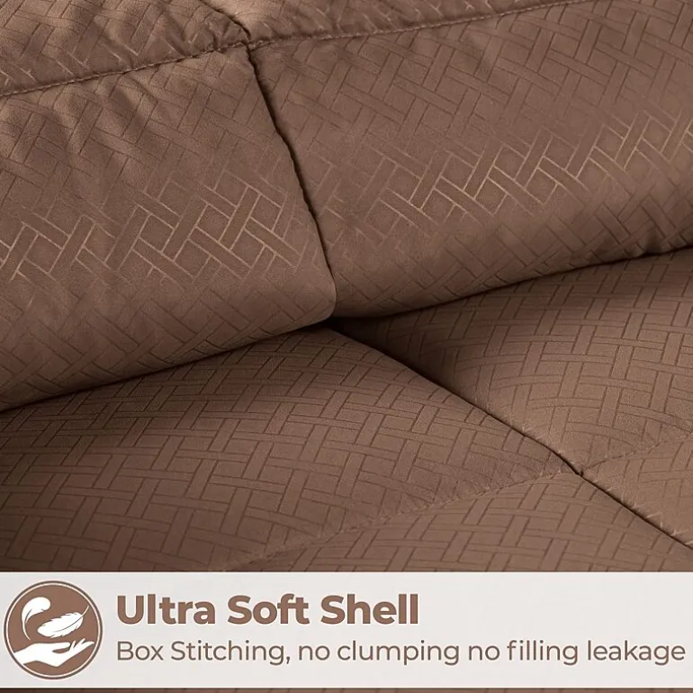 SUPERIOR® Striped All Season Plush Reversible Down Alternative Hypoallergenic Comforter