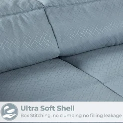 SUPERIOR® Striped All Season Plush Reversible Down Alternative Hypoallergenic Comforter