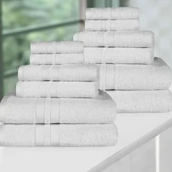 SUPERIOR® Ultra Collection | 100% Cotton 12-pc. Quick Dry Solid Bath Towel Set