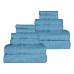 SUPERIOR® Ultra Collection | 100% Cotton 12-pc. Quick Dry Solid Bath Towel Set
