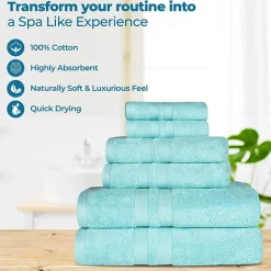 SUPERIOR® Ultra Collection | 100% Cotton 12-pc. Quick Dry Solid Bath Towel Set