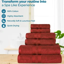 SUPERIOR® Ultra Collection | 100% Cotton 12-pc. Quick Dry Solid Bath Towel Set