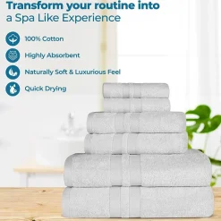 SUPERIOR® Ultra Collection | 100% Cotton 12-pc. Quick Dry Solid Bath Towel Set