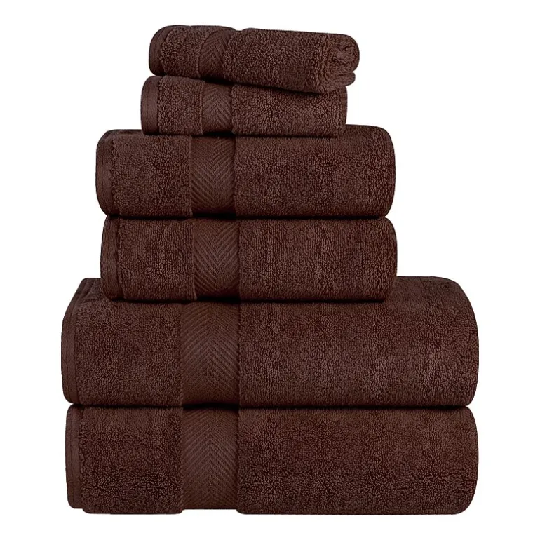SUPERIOR® Zero Twist Cotton Chevron 6-pc. Quick Dry Bath Towel Set