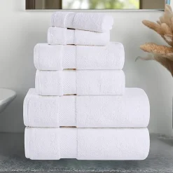 SUPERIOR® Zero Twist Cotton Chevron 6-pc. Quick Dry Bath Towel Set