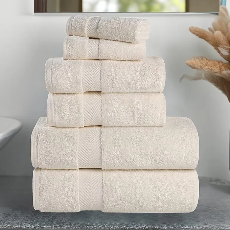 SUPERIOR® Zero Twist Cotton Chevron 6-pc. Quick Dry Bath Towel Set