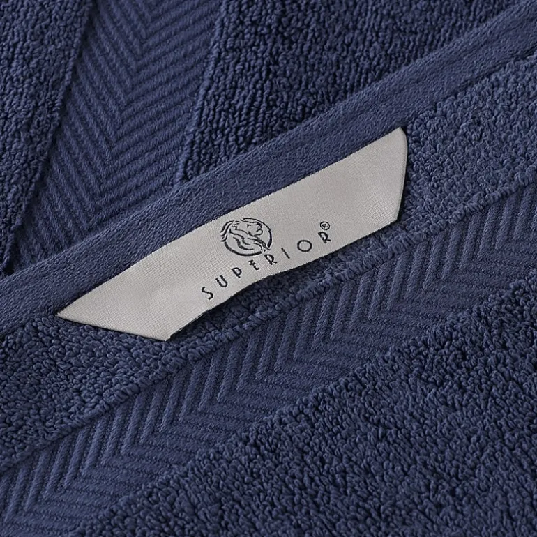 SUPERIOR® Zero Twist Cotton Chevron 2-pc. Bath Sheet