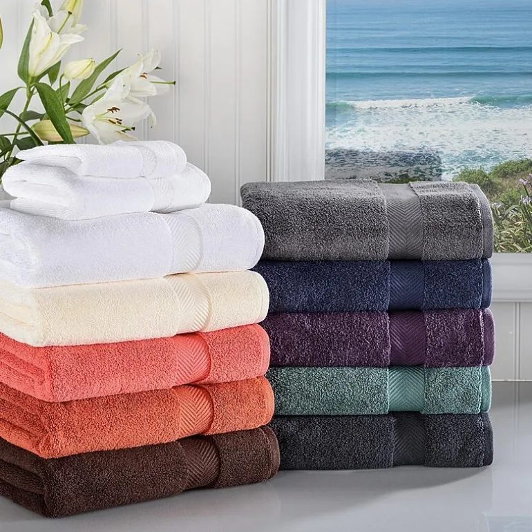 SUPERIOR® Zero Twist Cotton Chevron 2-pc. Bath Sheet