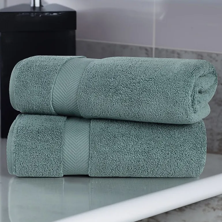 SUPERIOR® Zero Twist Cotton Chevron 2-pc. Bath Sheet